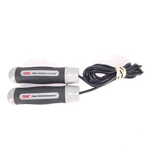 GNC Pro Performance Weighted Jump Rope Adjustable Weight Speed Rope‎ 6oz Weights